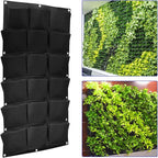 SOUJAP 2 Pack 18 Pockets Vertical Wall Garden Planter Plant Grow Bag, Hanging - Image 8