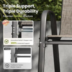PHI VILLA Patio Chairs Set of 6, Outdoor Stackable Dining Chairs - Image 6
