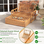 Tangkula Outdoor Acacia Wood Daybed - Image 8