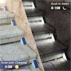 VOLISUN Solar Stair Lights 24 Pack, Solar Step Lights Waterproof IP67, Outdoor - Image 6