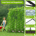 Metal Garden Arch Trellis for Climbing Plants Outdoor, 7.1FT Extra Tall - Image 5