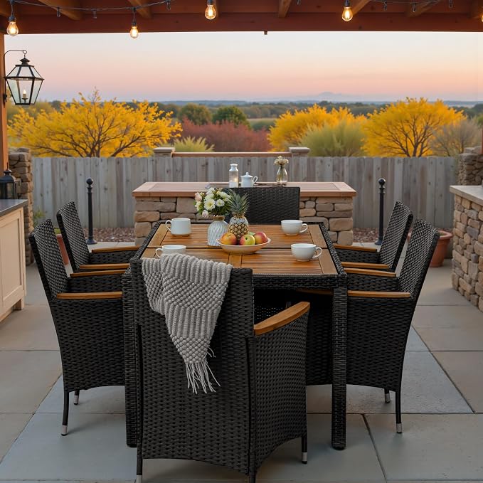 Greesum 7 Pieces Outdoor Patio Dining Set, Conversation Sets by BuynowfromGreesum