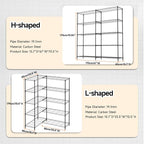 5 Tiers Storage Shelves Load 1500LBS, Metal Shelving Wire Metal Shelving Unit - Image 3