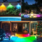 WdtPro 10 Pack Solar Color Changing Spot Lights, 10 Lighting Modes Solar Lights - Image 3