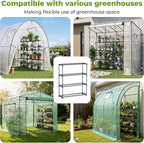 Ohuhu Plant Greenhouse Shelves 4 Tier 2 Pack Extra-Wide Stable Green House - Image 6