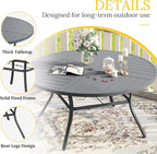 VICLLAX Round Patio Table with Adjustable Umbrella Hole - Image 4