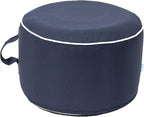 QILLOWAY Indoor/Outdoor Inflatable Stool, Round Ottoman, All Weather Foot Rest by QILLOWAY
