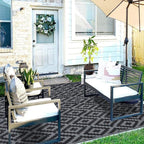 SAND MINE Waterproof Outdoor Rug 8x8 ft, Plastic Reversible Rug, Modern Area Rug - Image 7