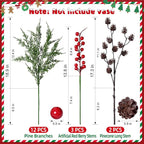 Faux Cedar Stems Artificial Norfolk Pine Branches - Image 5