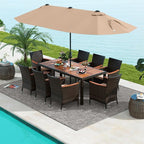 Tangkula 11 Piece Rattan Outdoor Dining Set - Image 8
