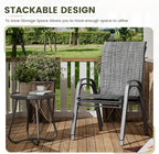 UDPATIO Patio Chairs Set of 2, Stackable Outdoor Dining Chairs - Image 4