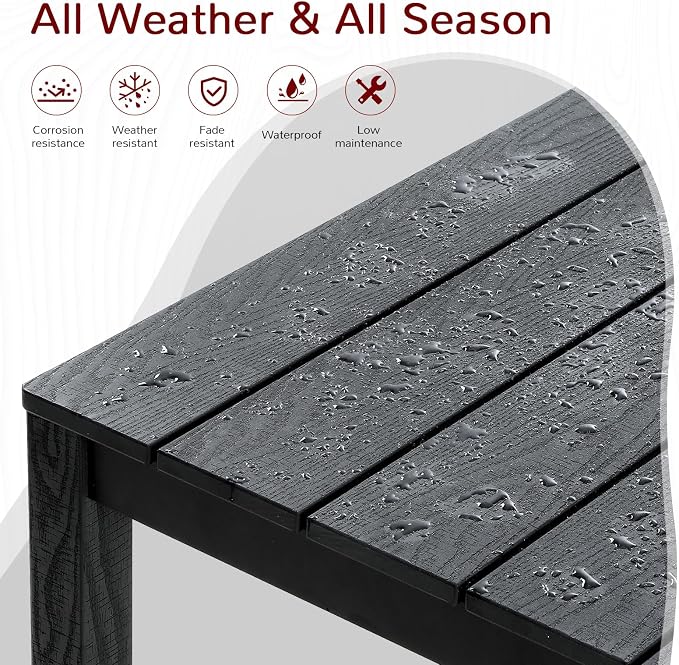 Stoog 6 Pieces Outdoor Patio Dining Set, All-Weather Dining Table and Chairs Set - Image 3