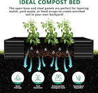 8x4x1.5FT Galvanized Raised Garden Bed, Vegetable Boxes-Rectangle Metal Flower - Image 3