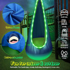 Light Up Kids Pod Swing Seat, Upgraded Kids Hanging Hammock Swing - Image 6