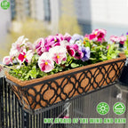 HFHOME 4Pcs 24" Trough Coco Fiber Replacement Liner, Natural 24 in Window Deck - Image 6