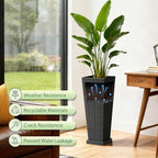 Set of 2 24 Inch Tall Plastic Planters - Image 2