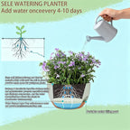 Set of 2-8 Inch Self Watering Hanging Planters - Image 9