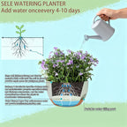 Set of 4-8 Inch Self Watering Hanging Planters - Image 9
