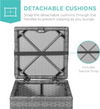 Best Choice Products Set of 2 Wicker Ottomans, Additional Seating, Side Table - Image 5
