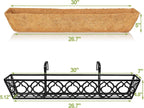 4pcs 30 Inch Window Deck with Coco Liner, Metal Hanging Flower Planter Basket - Image 2