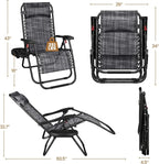 Yaheetech Zero Gravity Recliners Outdoor Adjustable Folding Reclining Lounge - Image 3