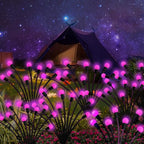 Kohlrabi Solar Garden Lights Outdoor, 10 Pack 80 LED Pink Firefly Lights - Image 7