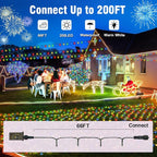 Nisocy 200 LED 4 Color Christmas String Lights, 8 Modes Plug in Christmas Tree - Image 2