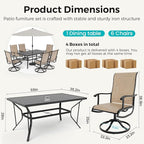 Pamapic 7-Piece Patio Dining Furniture Set - Image 7
