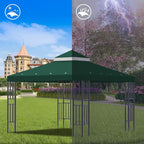 Sumfaller 10x10 FT Gazebo Replacement Canopy Top Double Tiered Canopy Top - Image 4