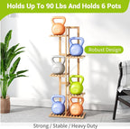 BMOSU Bamboo Plant Stand for Indoor Outdoor Plants Corner Tall Plant Shelf 6 - Image 6