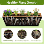 Halatool 2 Pack Heavy-Duty Metal Deck Railing Planter Box, 24 Inch - Image 4