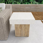 COSIEST Outdoor Medium Side Table, Patio Coffee Table, 19.7 inches Square MgO - Image 8