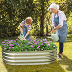 Galvanized Raised Garden Bed for Outdoor: 4X2X1ft Durable Metal Vegetable Plant - Image 7