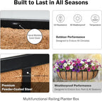 30“ Window Box Railing Planter - Image 5