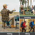 FUNDANGO Folding Tripod Stool, 2 Pack Lightweight Portable Fishing Chair - Image 5