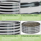2x2x1.3FT Galvanized Raised Garden Bed Kit, Vegetable Boxes-Round Metal Flower - Image 5