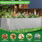 FRIZIONE 2pcs Tall 8x4ft Galvanized Raised Garden Bed Outdoor, Above Ground - Image 4