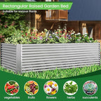 FRIZIONE 2pcs Tall 8x3ft Galvanized Raised Garden Bed Outdoor, Above Ground - Image 4