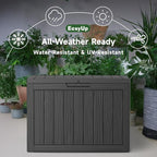 EasyUp 45 Gallon Outdoor Storage Box, Resin Waterproof UV-Resistant Deck Box - Image 7