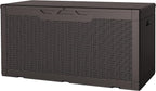 JUMMICO 100 Gallon Resin Deck Box, Waterproof Outdoor Storage Box by JUMMICO