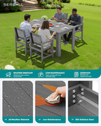 SERWALL 7 Piece Outdoor Dining Table Sets - Image 5