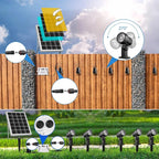 MEIHUA Solar Spot Lights Outdoor, 6 in 1 Solar Landscape Spotlights 2700K Warm - Image 2
