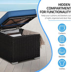Yaheetech Wicker Ottomans, Outdoor/Indoor Footstools, Additional Seating - Image 7