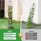 Tower Obelisk Garden Trellis for Climbing Plant，6.3FT/75.6" Rustproof Metal - Image 5