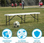 LIFETIME Portable Folding Bench, 6‑Foot Fold‑in‑Half, UV‑Resistant Seat - Image 7