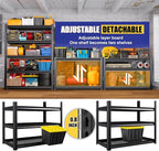 71"H Garage Shelving-3000LBS 5 Tier Storage Shelves, Adjustable Heavy Duty - Image 4