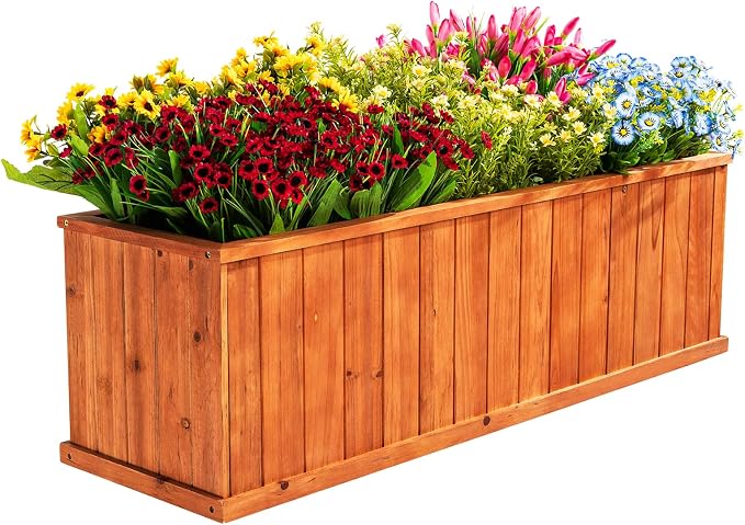 IDZO Wooden Window Box 40 in, Spacious Wooden Planter Boxes by Idzo