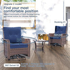 Kullavik 10 Pieces Outdoor Patio Furniture Set, PE Wicker Rattan Sectional Sofa - Image 6
