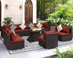 NICESOUL 11 Piece Modern Outdoor Patio Furniture Set by NICESOUL