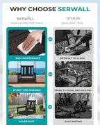 SERWALL HDPE Single Porch Swing, Heavy Duty Single Person Swing Chair - Image 4